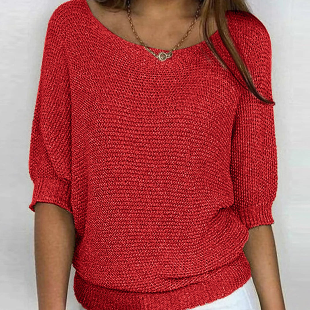 Wynne | Women's Elegant Relaxed Crewneck Knit Sweater