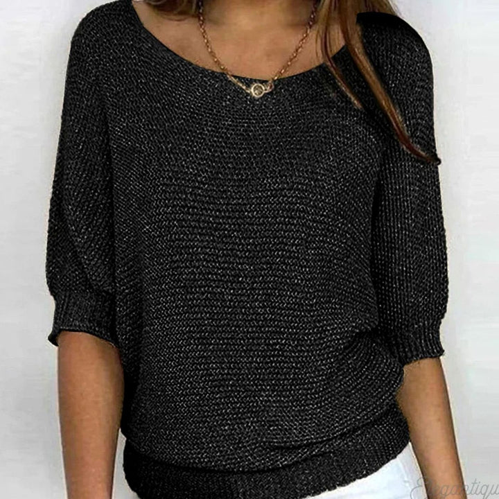 Wynne | Women's Elegant Relaxed Crewneck Knit Sweater