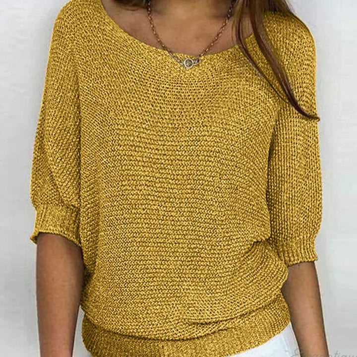 Wynne | Women's Elegant Relaxed Crewneck Knit Sweater