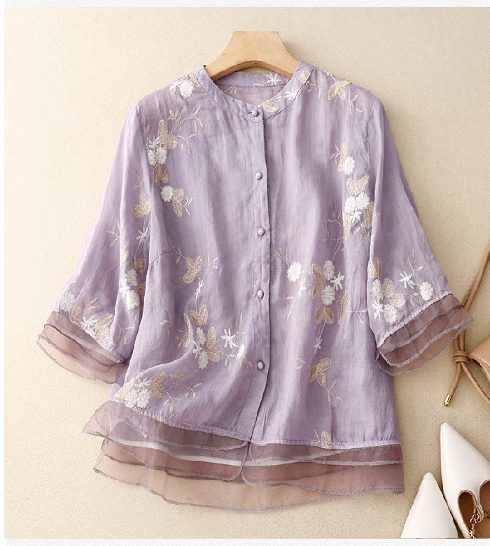 Blouse for Women | Embroidered Floral Style