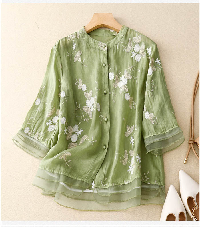 Blouse for Women | Embroidered Floral Style