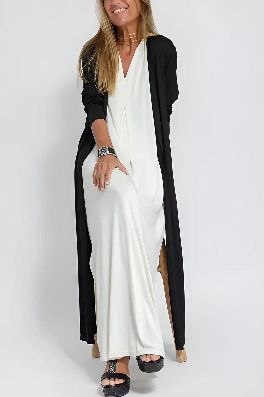 Women's Two-Piece Set | Cardigan Maxi