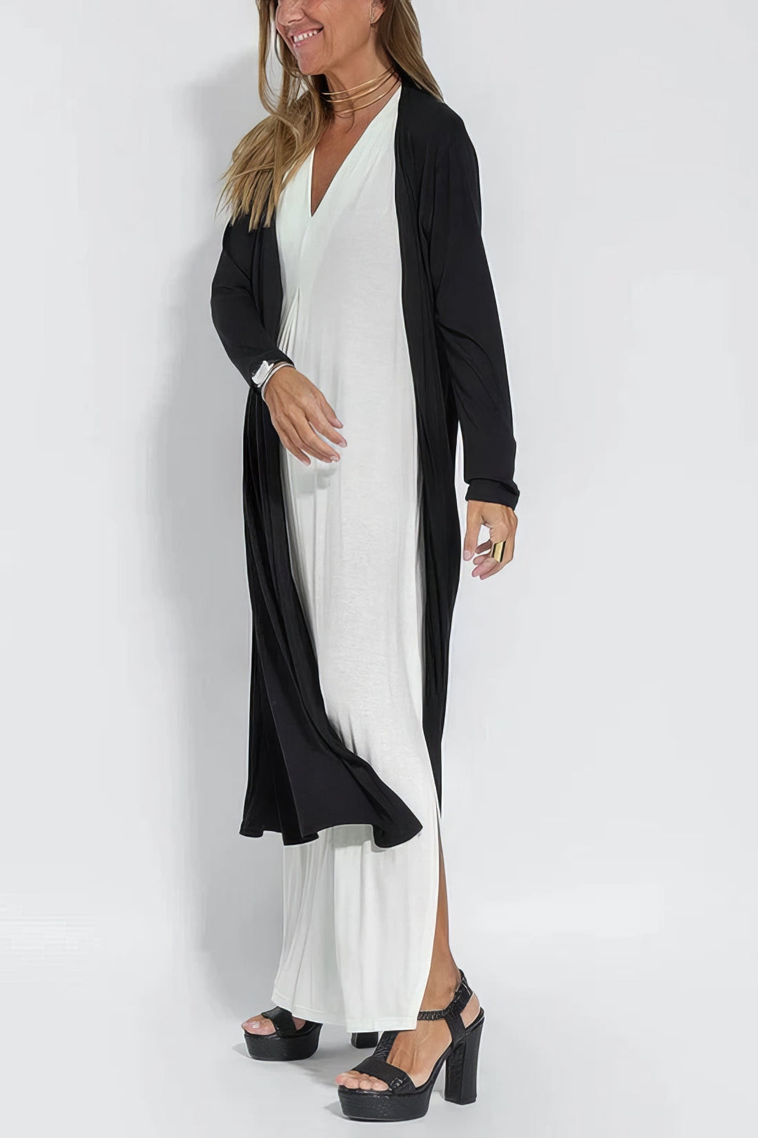 Women's Two-Piece Set | Cardigan Maxi