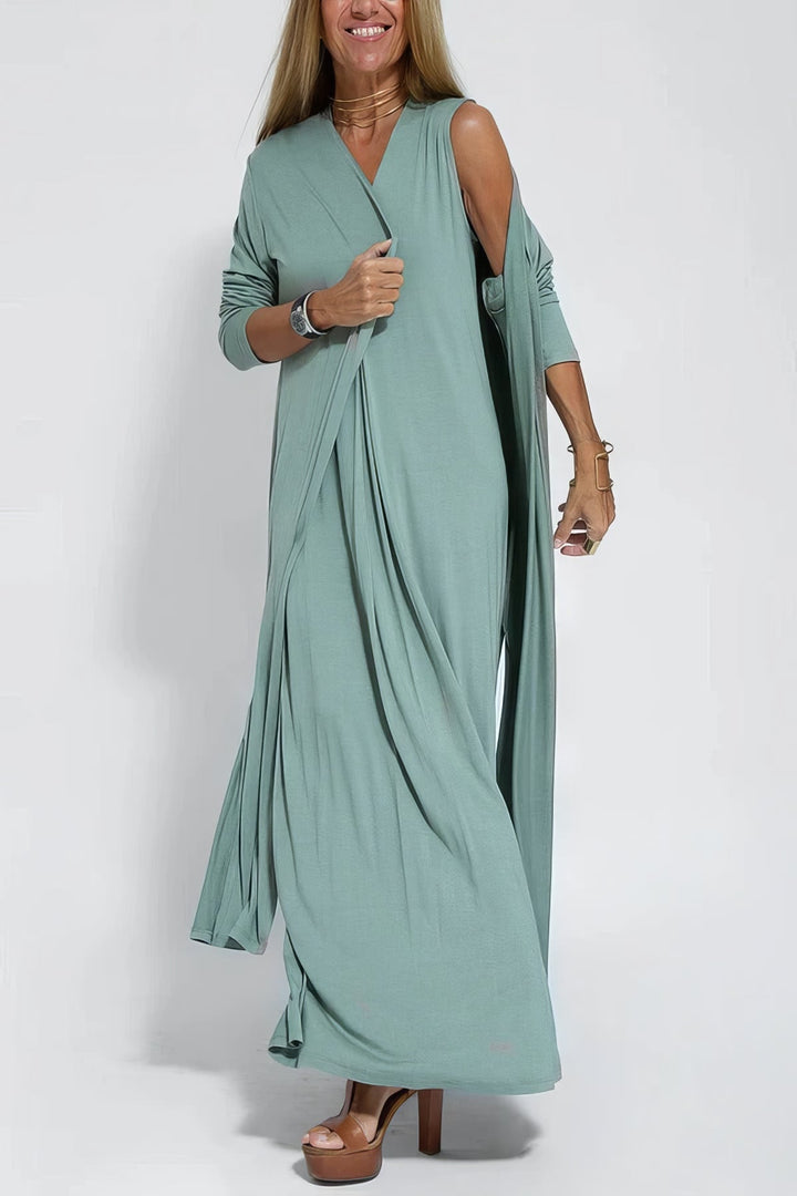 Women's Two-Piece Set | Cardigan Maxi