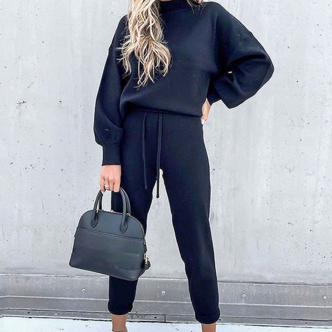 Yolanda | Women's Cozy Two-Piece Tracksuit Outfit Relaxed Drawstring Jogger Set
