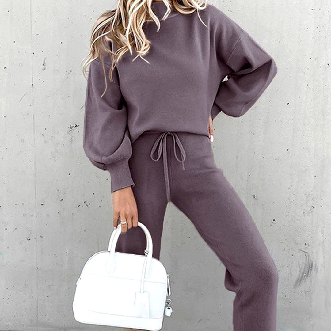 Yolanda | Women's Cozy Two-Piece Tracksuit Outfit Relaxed Drawstring Jogger Set