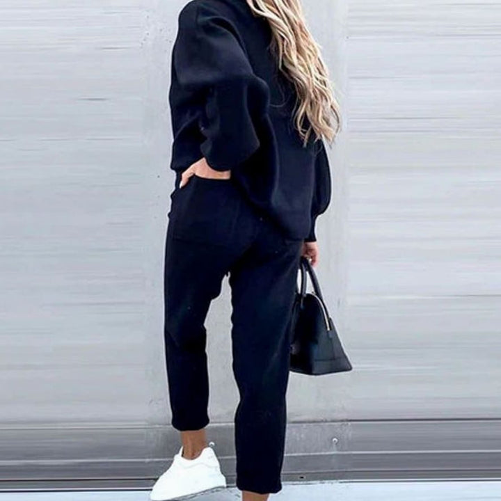 Yolanda | Women's Cozy Two-Piece Tracksuit Outfit Relaxed Drawstring Jogger Set